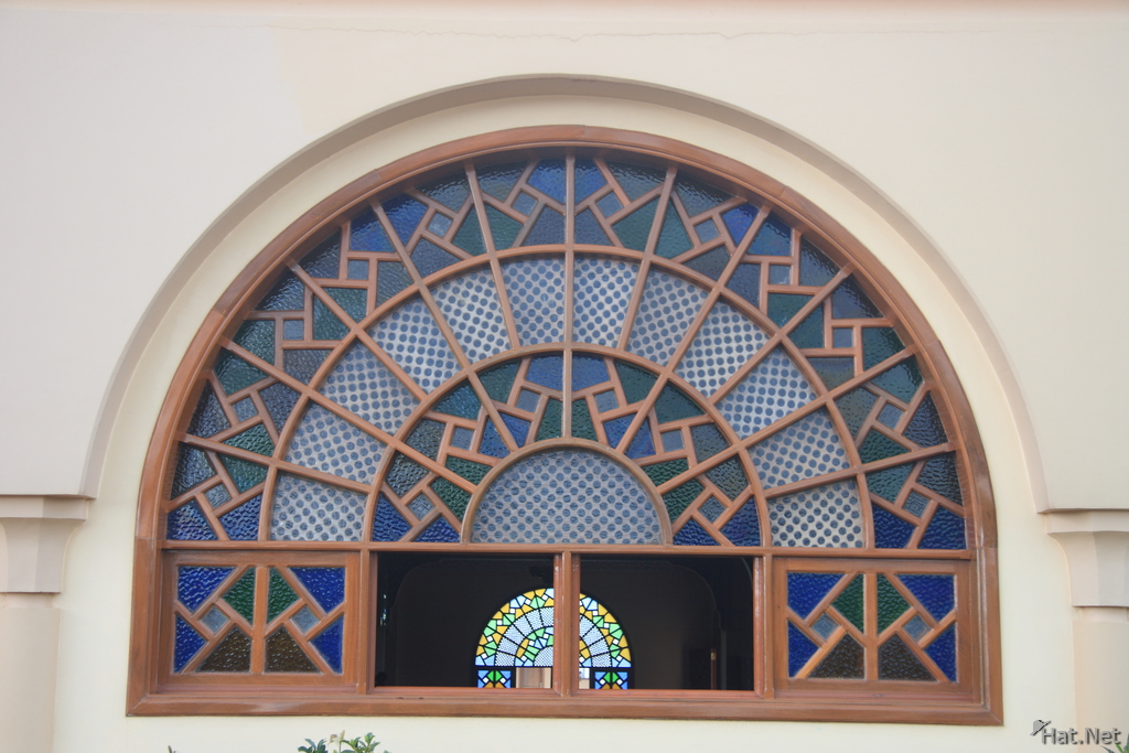 decorated window of the mosque