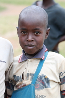 boy with blue bag Kisumu, Jinja, East Africa, Kenya, Uganda, Africa