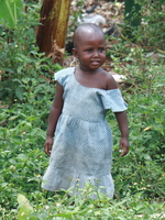 girl in blue dress Kampala, East Africa, Uganda, Africa