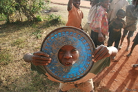 view--blue dish boy Rawangi, East Africa, Tanzania, Africa