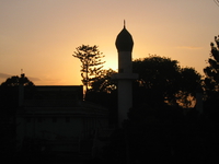 mosque in sunset Arusha, East Africa, Tanzania, Africa