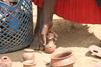bottle with a head Rawangi, East Africa, Tanzania, Africa