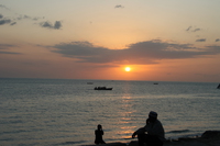 old man and sunset Arusha, Zanzibar, East Africa, Tanzania, Africa