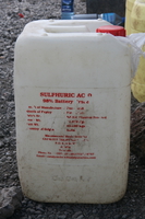 sulphric acid water container Kilimanjaro, East Africa, Tanzania, Africa