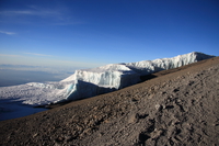 close encounter with glacier Kilimanjaro, East Africa, Tanzania, Africa