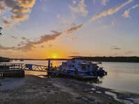 Sunset at Tin Can Bay Marina 