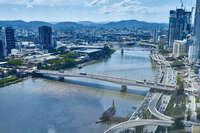 Brisbane River and Cityscape View 