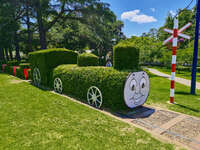 Topiary Train at Laurel Bank Park 