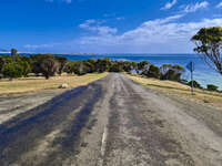 Scenic Road Leading to the Ocean 