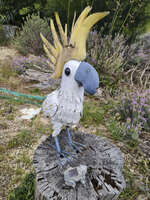 Metal Cockatoo Sculpture 