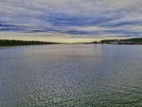 Calm waters at sunset 