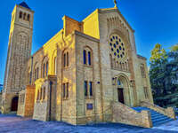 Saint Christopher's Cathedral at sunset 