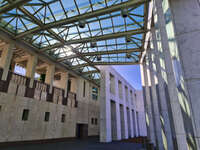 Glass atrium at Parliament House 