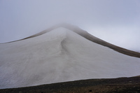 Hrafntinnusker snow triangle South,  Iceland, Europe