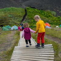 Emstrur and Botnar warden children South,  Iceland, Europe