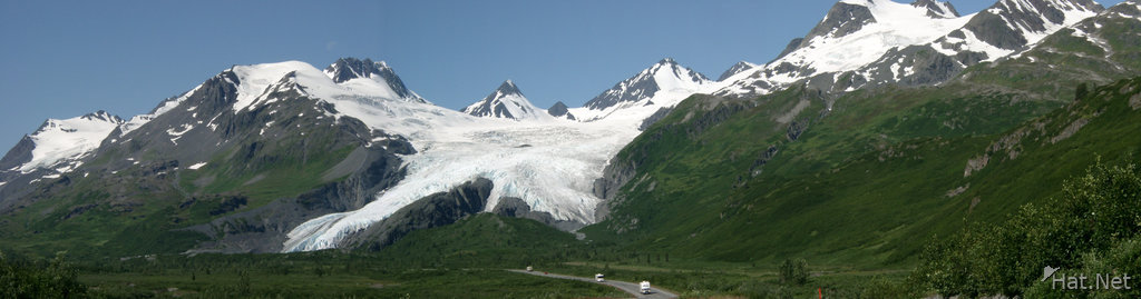 wide view of worthington glacier
