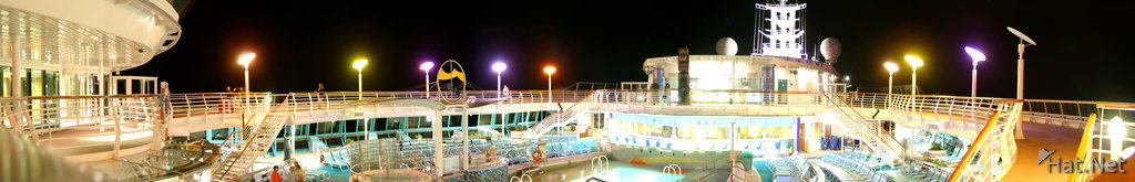 ship pool at night
