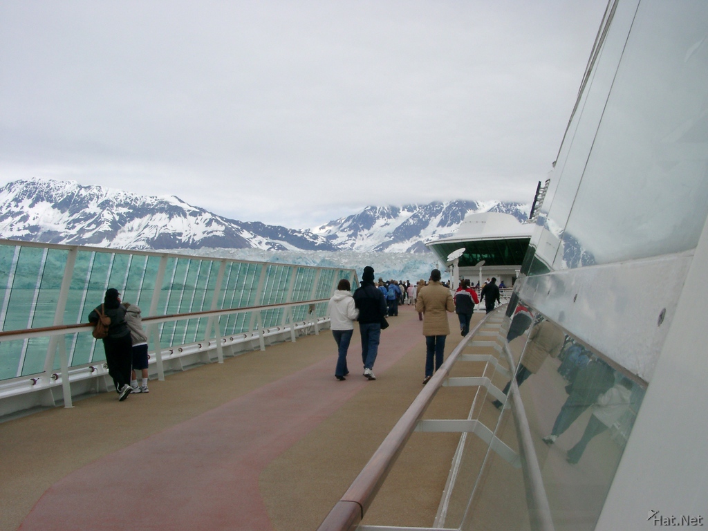 viewing glacier on board