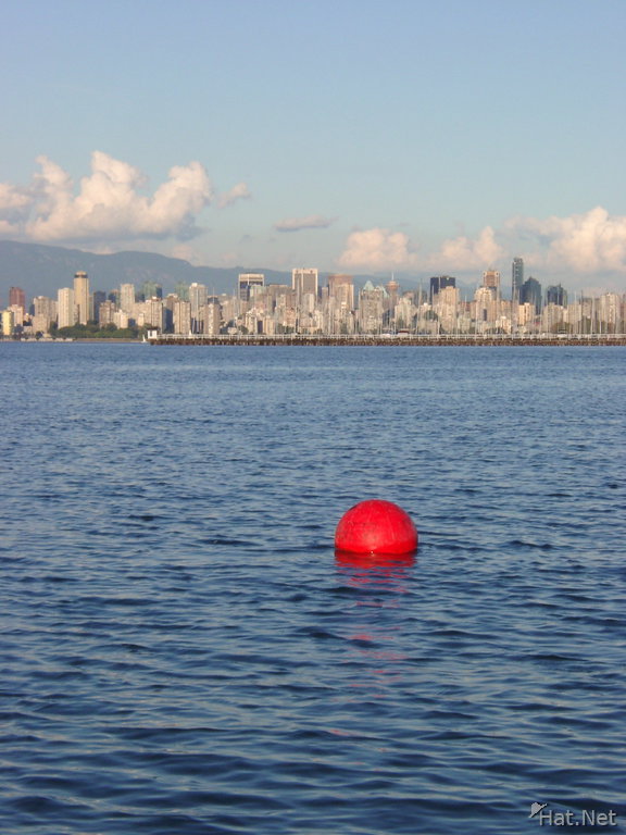 floating ball at sea