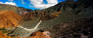 twisted road Purmamarca, Northern Salta Provinces, Argentina, South America