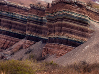 multicolored rocks Cafayate, Jujuy and Salta Provinces, Argentina, South America