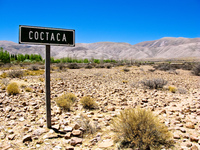 coctaca sign Humahuaca, Jujuy and Salta Provinces, Argentina, South America