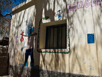 pre school windows Tilcara, Iruya, Jujuy and Salta Provinces, Argentina, South America