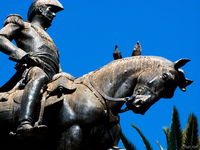 view--general and his pigeons Salta, Cafayate, Jujuy and Salta Provinces, Argentina, South America