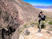 german hiker Tilcara, Jujuy and Salta Provinces, Argentina, South America