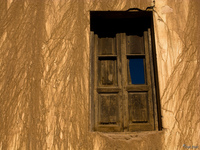 view--windows of huanted house Tilcara, Jujuy and Salta Provinces, Argentina, South America
