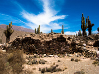 collapsed walls Purmamarca, Tilcara, Jujuy and Salta Provinces, Argentina, South America