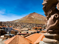 view--cerro rico from jesuits church Potosi, Potosi Department, Bolivia, South America