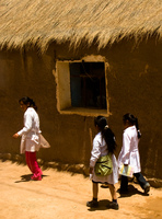 school girls near potosi Uyuni, Potosi, Potosi Department, Bolivia, South America