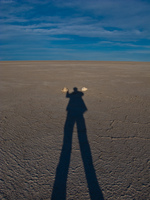 my shadow in salar de uyuni Laguna Colorado, Potosi Department, Bolivia, South America