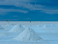 iodized salt processing plant in colchani Salar de Uyuni, Potosi Department, Bolivia, South America