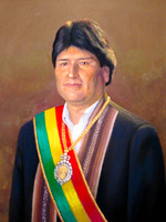 painting of evo Sucre, Santa Cruz Department, Bolivia, South America