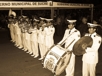 marching band Sucre, Santa Cruz Department, Bolivia, South America