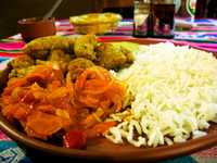 food--falafel in el germin Sucre, Santa Cruz Department, Bolivia, South America