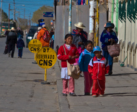 school kids in uyuni Uyuni, Potosi, Potosi Department, Bolivia, South America