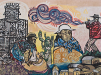 villazon murals Humahuaca, La Quiaca, Villazon, Tupiza, Jujuy Province, Potosi Department, Argentina, Bolivia, South America
