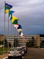 flags of nationas Brasilia, Goias (GO), Brazil, South America