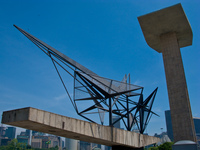 fighter plane statue and military mounment Rio de Janeiro, Rio de Janeiro, Brazil, South America