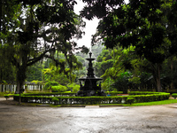main fountain in rain Rio de Janeiro, Rio de Janeiro, Brazil, South America