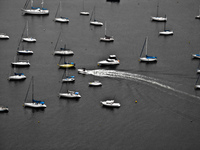 speed boat of urca Rio de Janeiro, Rio de Janeiro, Brazil, South America