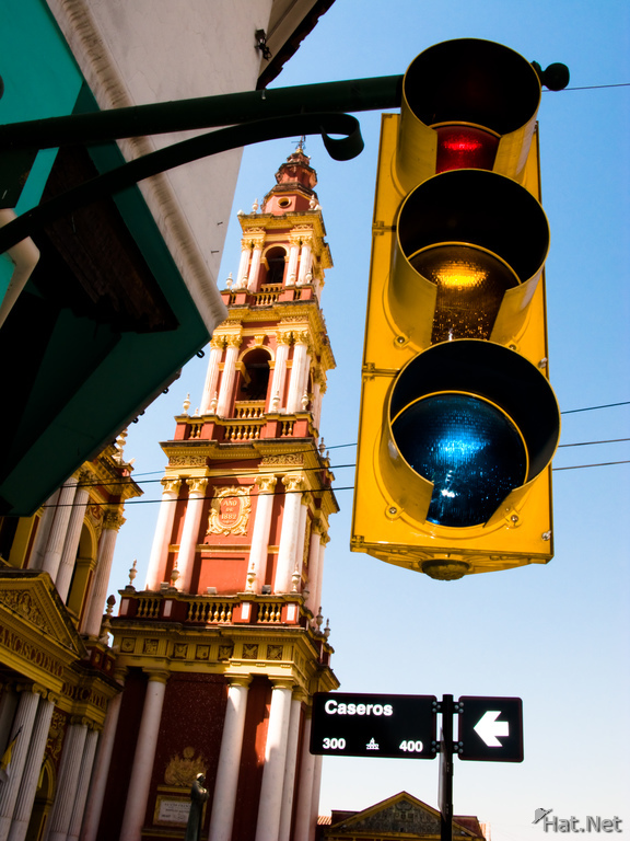 view--traffic light before the holy church