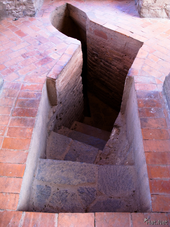 downward stairway from belfry