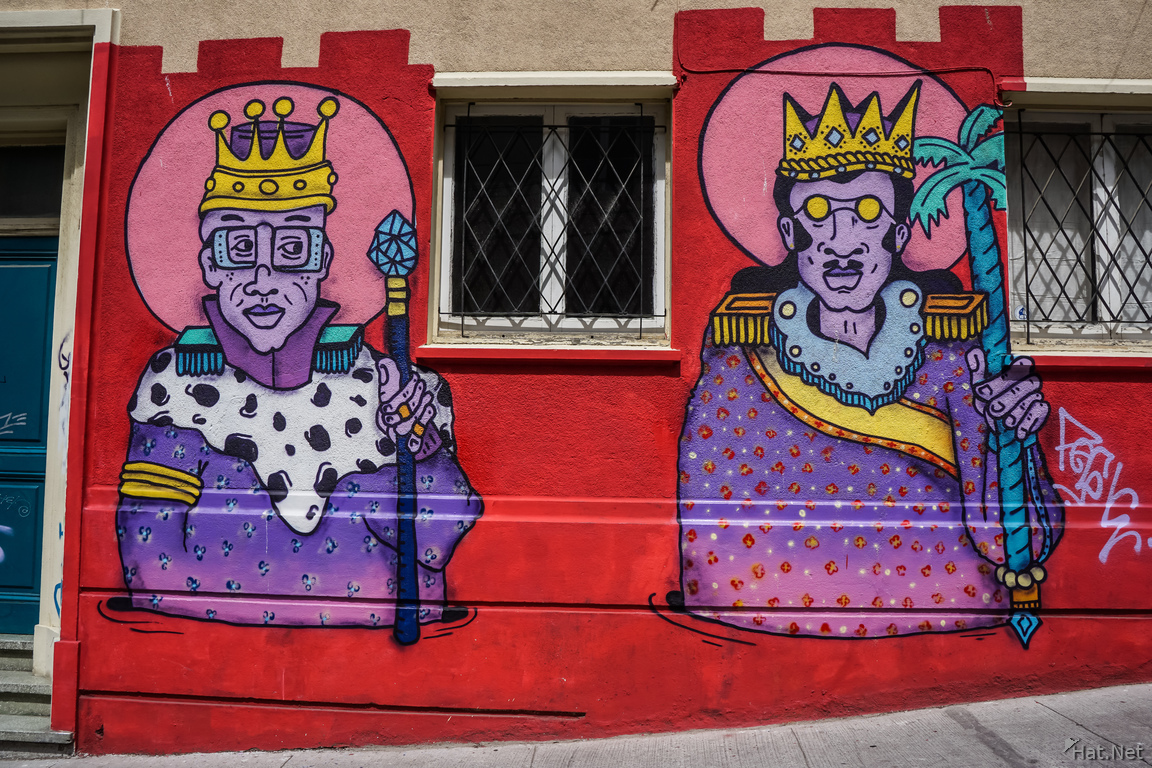 Valparaiso Street Art Two Kings