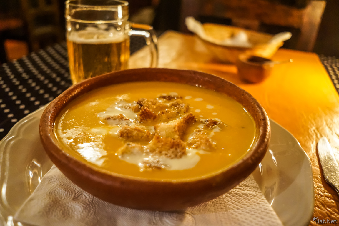 food--creamy soup at Vjracocha restaurant