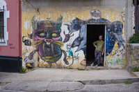 Demon and painter Condell - Eleuterio Ramirez,  Valparaíso,  Región de Valparaíso,  Chile, South America