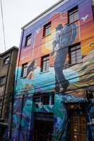 Chinchinerd Hostel Mural in Valparaiso Valparaíso,  Región de Valparaíso,  Chile, South America